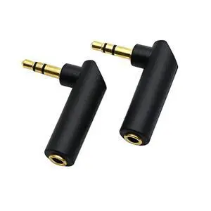 3.5mm Angle Male to Female Audio Adapter, 90 Degree Right Angle Gold-Plated TRS Stereo Jack Plug AUX Connector Compatible with Headset, Tablets, MP3 Players, Speakers(2 Pack) 3.5mm Angle Male to Female Audio Adapter, 90 Degree Right Angle Gold-Plated TRS Stereo Jack Plug AUX Connector Compatible with Headset, Tablets, MP3 Players, Speakers(2 Pack)