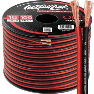 16 AWG Gauge Speaker Wire Cable (OFC) Stereo, Car or Home Theater (100 Feet) 16 AWG Gauge Speaker Wire Cable (OFC) Stereo, Car or Home Theater (100 Feet)