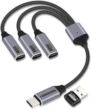 USB C Splitter Cable 3 Port 1 Male to 3 Female,1 in 3 Out USB C Extender Hub Data & Power Charging USB 2.0 Extension Cable for Car,Laptop,Keyboard,Mouse(25CM) USB C Splitter Cable 3 Port 1 Male to 3 Female,1 in 3 Out USB C Extender Hub Data & Power Charging USB 2.0 Extension Cable for Car,Laptop,Keyboard,Mouse(25CM)