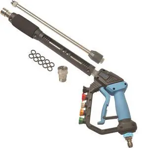Adjustable High Power Pressure Washer Gun with Swivel,with 2 Extension Wand 5 Nozzle10 O-Rings Thread Adapter 5000 PSI For Pressure Washer Adjustable High Power Pressure Washer Gun with Swivel,with 2 Extension Wand 5 Nozzle10 O-Rings Thread Adapter 5000 PSI For Pressure Washer