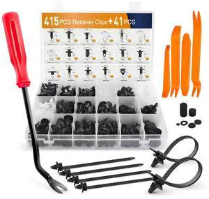 415 Pcs Car Retainer Clips & Fastener Remover - 18 Most Popular Sizes Auto Push Pin Rivets Set -Door Trim Panel Clips for GM Ford Toyota Honda Chrysler 415 Pcs Car Retainer Clips & Fastener Remover - 18 Most Popular Sizes Auto Push Pin Rivets Set -Door Trim Panel Clips for GM Ford Toyota Honda Chrysler