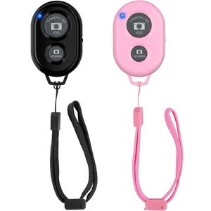 Wireless Camera Remote Shutter for Smartphones (2 Pack), Wireless Phone Camera Remote Control Compatible with iPhone/Android Cell Phone - Wrist Strap Included Black&Pink Wireless Camera Remote Shutter for Smartphones (2 Pack), Wireless Phone Camera Remote Control Compatible with iPhone/Android Cell Phone - Wrist Strap Included Black&Pink
