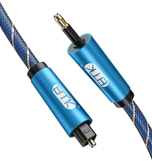 EMK 26ft/8m Toslink to Mini Toslink Digital Optical Audio Cable - Fiber Optic, S/PDIF, Home Theater, Sound Bar, TV, PS4, Xbox, MacBook Compatible EMK 26ft/8m Toslink to Mini Toslink Digital Optical Audio Cable - Fiber Optic, S/PDIF, Home Theater, Sound Bar, TV, PS4, Xbox, MacBook Compatible
