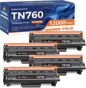 TN760 Toner Compatible Replacement for Brother TN760 TN-760 TN730 TN-730 Compatible for MFC-L2710DW DCP-L2550DW MFC-L2750DW HL-L2395DW HL-L2350DW HL-L2370DW HL-L2390DW Printer Black (4 Pack) TN760 Toner Compatible Replacement for Brother TN760 TN-760 TN730 TN-730 Compatible for MFC-L2710DW DCP-L2550DW MFC-L2750DW HL-L2395DW HL-L2350DW HL-L2370DW HL-L2390DW Printer Black (4 Pack)