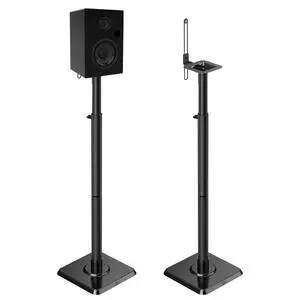 Height Adjustable Speaker Stands for Bookshelf Speakers | Universal Fit, 11 lbs Capacity, Set of 2 for Bose Polk JBL Sony Yamaha - 42" Max Height Height Adjustable Speaker Stands for Bookshelf Speakers | Universal Fit, 11 lbs Capacity, Set of 2 for Bose Polk JBL Sony Yamaha - 42" Max Height