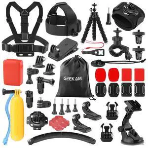 Action Camera Accessories Kit - Compatible for GoPro, AKASO, Campark, Crosstour, APEMAN, COOAU, Apexcam, SJCAM, SJ4000 and Waterproof Underwater Sports Camera Action Camera Accessories Kit - Compatible for GoPro, AKASO, Campark, Crosstour, APEMAN, COOAU, Apexcam, SJCAM, SJ4000 and Waterproof Underwater Sports Camera