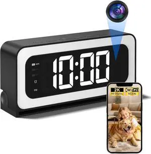 Picturesky 2K Hidden Clock Camera Indoor Wireless Security Cam with 5G/2.4G WiFi, Full Color Night Vision, Motion Alert & Pet Nanny Function for Home Monitoring Picturesky 2K Hidden Clock Camera Indoor Wireless Security Cam with 5G/2.4G WiFi, Full Color Night Vision, Motion Alert & Pet Nanny Function for Home Monitoring