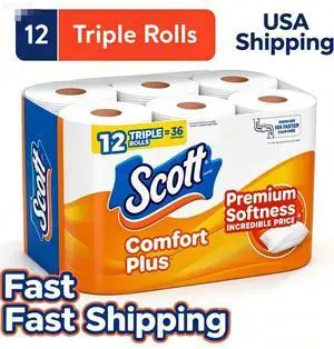 Scott Comfort Plus Toilet Paper, 12 Triple Rolls Scott Comfort Plus Toilet Paper, 12 Triple Rolls