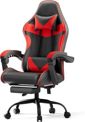 Gaming Chair, Ergonomic Computer Chair with 90°-150° Reclining Backrest & Footrest, Headrest & Lumbar Support, 360° Height Adjustable Desk Chair, High Back for Adults Gaming Chair, Ergonomic Computer Chair with 90°-150° Reclining Backrest & Footrest, Headrest & Lumbar Support, 360° Height Adjustable Desk Chair, High Back for Adults