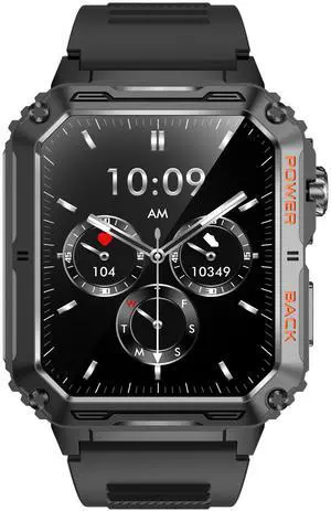 Military Smart Watch for Men (Answer/Make Calls), Bluetooth Tactical Smartwatch for Android and iPhone, Waterproof Rugged Fitness Tracker with Blood Pressure/Heart Rate/SpO2/Sleep, (Black) Military Smart Watch for Men (Answer/Make Calls), Bluetooth Tactical Smartwatch for Android and iPhone, Waterproof Rugged Fitness Tracker with Blood Pressure/Heart Rate/SpO2/Sleep, (Black)