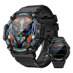 ATTACK 2 PRO sports watch features a 1.39-inch screen, Bluetooth calling, heart rate monitoring, sleep tracking, pedometer, health monitoring, over 100 sports functions, and IP68 water resistance ATTACK 2 PRO sports watch features a 1.39-inch screen, Bluetooth calling, heart rate monitoring, sleep tracking, pedometer, health monitoring, over 100 sports functions, and IP68 water resistance