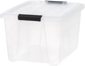 IRIS 32 Qt. Plastic Storage Bin with Lid, Stackable Storage Containers and Tote IRIS 32 Qt. Plastic Storage Bin with Lid, Stackable Storage Containers and Tote