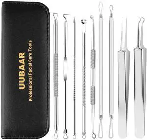 9Pcs Blackhead Remover Tools, Pimple Popper Tool Kit, Pimple Extractor 9Pcs Blackhead Remover Tools, Pimple Popper Tool Kit, Pimple Extractor