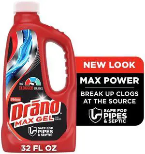 Drano Max Gel Drain Clog Remover, 32 oz, 1 Count Drano Max Gel Drain Clog Remover, 32 oz, 1 Count