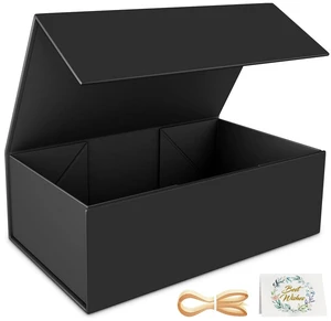 RYDDOY Black Gift Box with Lid, 9.5x6x3 Inches RYDDOY Black Gift Box with Lid, 9.5x6x3 Inches