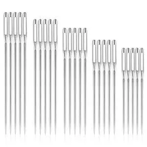 RITDVNI 50 Pcs Large Eye Self Threading Hand Sewing Needles, Stainless Steel, 5 Sizes Embroidery & Yarn Needles RITDVNI 50 Pcs Large Eye Self Threading Hand Sewing Needles, Stainless Steel, 5 Sizes Embroidery & Yarn Needles
