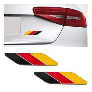 Dickno 2 PCS 3D Tricolor Flag Aluminum Car Front Fender Badge Emblem, Auto Stickers Decals, Universal Exterior Accessories for Vehicles (Germany) Dickno 2 PCS 3D Tricolor Flag Aluminum Car Front Fender Badge Emblem, Auto Stickers Decals, Universal Exterior Accessories for Vehicles (Germany)