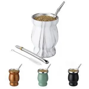 Husfunov 8oz 304 Stainless Steel Double-Wall Yerba Mate Cup Husfunov 8oz 304 Stainless Steel Double-Wall Yerba Mate Cup