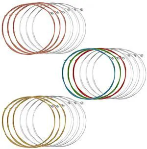 3 Sets Acoustic Guitar Strings 6 String Set Classical Guitar Bronze Strings with Small Ball Ends Steel 3 Sets Acoustic Guitar Strings 6 String Set Classical Guitar Bronze Strings with Small Ball Ends Steel