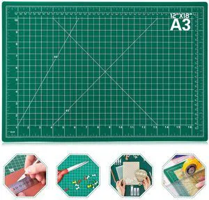 Anezus Self-Healing Sewing Mat 12x18 Inch Double Sided 5-Ply Rotary Cutting Mat for Craft Fabric Scrapbooking Anezus Self-Healing Sewing Mat 12x18 Inch Double Sided 5-Ply Rotary Cutting Mat for Craft Fabric Scrapbooking
