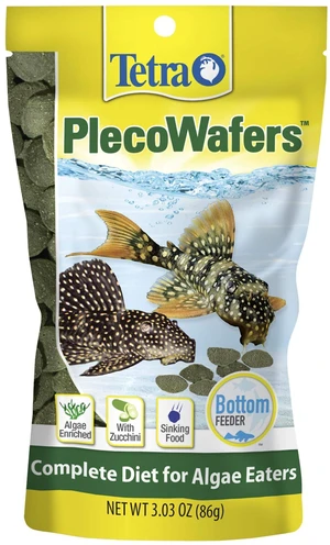 Tetra PlecoWafers 3.03 oz Fish Food for Algae Eaters Tetra PlecoWafers 3.03 oz Fish Food for Algae Eaters