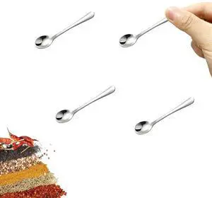 4 PCS Stainless Steel Mini Spoons for Spices Jars, 2.87", Salt, Sugar, Pepper, Honey 4 PCS Stainless Steel Mini Spoons for Spices Jars, 2.87", Salt, Sugar, Pepper, Honey