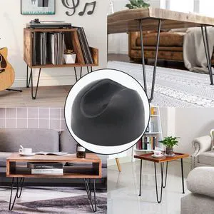 12Pcs Hairpin Leg Protector Feet, Rubber Caps for 3/8" to 1/2" Thick Rods, Black Furniture Table Chair Floor Protectors 12Pcs Hairpin Leg Protector Feet, Rubber Caps for 3/8" to 1/2" Thick Rods, Black Furniture Table Chair Floor Protectors