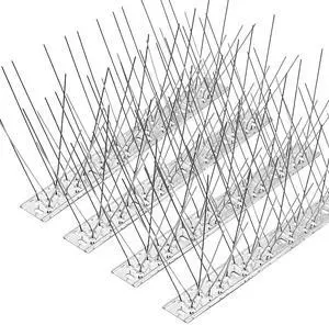 Ley's Stainless Steel Bird Spikes 3.2FT (3 Pack), Easy Install Metal Deterrent Strip, Humane Pigeon & Small Bird Repellent for Roof, Fence, Balcony, Outdoor Ley's Stainless Steel Bird Spikes 3.2FT (3 Pack), Easy Install Metal Deterrent Strip, Humane Pigeon & Small Bird Repellent for Roof, Fence, Balcony, Outdoor