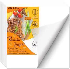 NEBURORA 120 Pcs White Disposable Butcher Paper 12 x 12 Inch NEBURORA 120 Pcs White Disposable Butcher Paper 12 x 12 Inch