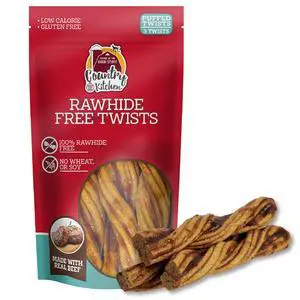 Country Kitchen Rawhide Free Beef Twists Dog Chews, 3 Count Country Kitchen Rawhide Free Beef Twists Dog Chews, 3 Count