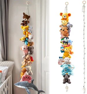 RAINFLOW Cotton Hanging Storage Chain Display Holder for Stuffed Animals RAINFLOW Cotton Hanging Storage Chain Display Holder for Stuffed Animals