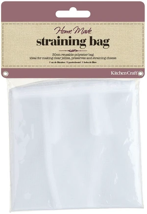 KitchenCraft KCJELBAG Home Made Jelly Bag for Jam Making, Polyester, White, 30cm KitchenCraft KCJELBAG Home Made Jelly Bag for Jam Making, Polyester, White, 30cm