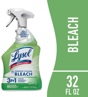 Lysol Bleach Multi-Purpose Cleaner Foaming Spray Antibacterial Cleaner, 32 fl oz Lysol Bleach Multi-Purpose Cleaner Foaming Spray Antibacterial Cleaner, 32 fl oz