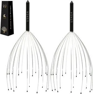 USAGA 20 Fingers Head Massager Scalp Massager (Black) USAGA 20 Fingers Head Massager Scalp Massager (Black)