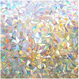 Rabbitgoo Rainbow Window Privacy Film Stained Glass Cling 17.5"x78.7" Rabbitgoo Rainbow Window Privacy Film Stained Glass Cling 17.5"x78.7"