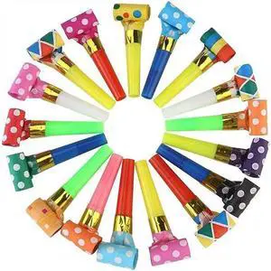 25PCS Colorful Party Blow Horns Noise Makers Whistles for Birthday New Year Favors 25PCS Colorful Party Blow Horns Noise Makers Whistles for Birthday New Year Favors