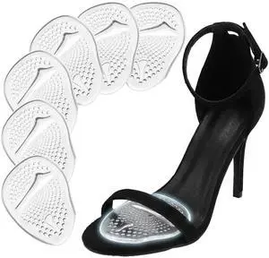 Metatarsal Pads for Women, Ball of Foot Cushions, High Heel Comfort Pads, Non-Slip Heel Inserts, One Size Fits All (Clear, 3 Pairs) Metatarsal Pads for Women, Ball of Foot Cushions, High Heel Comfort Pads, Non-Slip Heel Inserts, One Size Fits All (Clear, 3 Pairs)