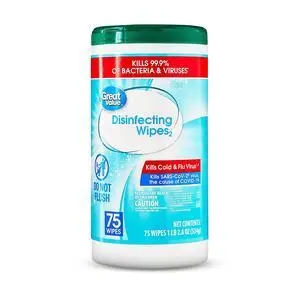 Great Value Disinfecting Wipes Fresh Scent 75 Count Great Value Disinfecting Wipes Fresh Scent 75 Count