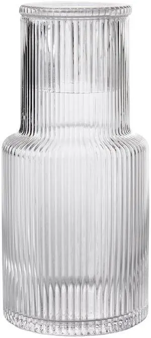 Better Homes & Gardens Glass 30oz Ribbed Carafe, Clear Better Homes & Gardens Glass 30oz Ribbed Carafe, Clear