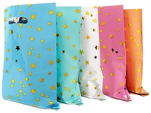 25 PCS Gift Bags, Party Favor Bags, 5 Colors with Star Pattern 25 PCS Gift Bags, Party Favor Bags, 5 Colors with Star Pattern