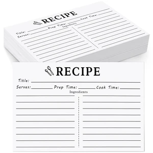 100 Count 3x5 White Double Sided Blank Recipe Cards for Bridal Shower and Wedding 100 Count 3x5 White Double Sided Blank Recipe Cards for Bridal Shower and Wedding