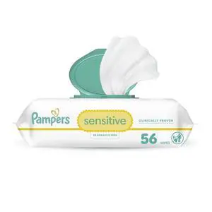 Pampers Sensitive Baby Wipes, Perfume Free, 1X Pop-Top Pack, 56 Count Pampers Sensitive Baby Wipes, Perfume Free, 1X Pop-Top Pack, 56 Count
