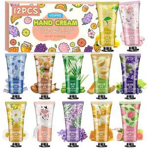 VESPRO 12 Pack Hand Cream Gift Set, Travel Size Mini Moisturizing Hand Lotion for Dry Cracked Hands, Party Favors, Teacher Gifts, Birthday Gifts, Thank You Gifts VESPRO 12 Pack Hand Cream Gift Set, Travel Size Mini Moisturizing Hand Lotion for Dry Cracked Hands, Party Favors, Teacher Gifts, Birthday Gifts, Thank You Gifts