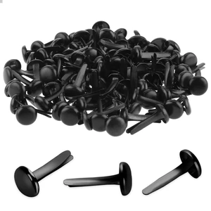 100PCS Brass Round Brads Paper Fasteners, Mini Metal Brads for Kids Crafts, School Projects, Scrapbooking, DIY (Black) 100PCS Brass Round Brads Paper Fasteners, Mini Metal Brads for Kids Crafts, School Projects, Scrapbooking, DIY (Black)
