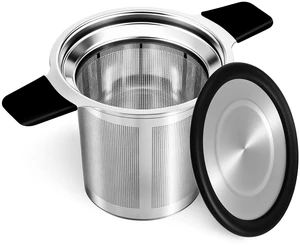 Tifanso Fine Mesh Stainless Steel Reusable Tea Infuser with Double Handles Tifanso Fine Mesh Stainless Steel Reusable Tea Infuser with Double Handles