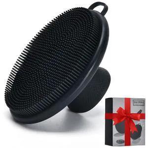 Third Generation Upgraded 1262 Silicone Face Scrubber with 1262 Soft Bristle, Manual Cleansing Brush for Men and Women, All Skin Types, Exfoliating, Black, Large Third Generation Upgraded 1262 Silicone Face Scrubber with 1262 Soft Bristle, Manual Cleansing Brush for Men and Women, All Skin Types, Exfoliating, Black, Large