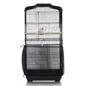 ASOCEA Bird Cage Seed Catcher Universal Cover Skirt, Adjustable Nylon Mesh Netting for Round and Square Cages, Prevent Scatter and Mess, Black, 78.7 Inches ASOCEA Bird Cage Seed Catcher Universal Cover Skirt, Adjustable Nylon Mesh Netting for Round and Square Cages, Prevent Scatter and Mess, Black, 78.7 Inches