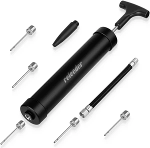 10Inch Portable Ball Pump Kit with 5 Needles, 1 Nozzle and Extension Hose for Soccer, Football, Volleyball, Water Polo, Rugby, Exercise Sports Ball 10Inch Portable Ball Pump Kit with 5 Needles, 1 Nozzle and Extension Hose for Soccer, Football, Volleyball, Water Polo, Rugby, Exercise Sports Ball