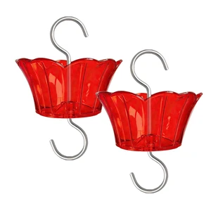 3oz Plastic Ant Moat for Hummingbird Feeder, 2-Pack Red Insect Guards 3oz Plastic Ant Moat for Hummingbird Feeder, 2-Pack Red Insect Guards