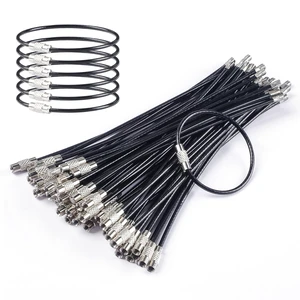 Uniclife 4in Heavy Duty Stainless Steel Wire Keychain Cable Key Ring Uniclife 4in Heavy Duty Stainless Steel Wire Keychain Cable Key Ring